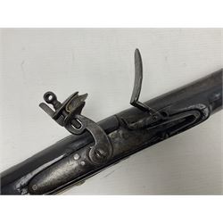 19th century Arabian(?) jezail flintlock musket, approximately 28-bore, the 137cm(54