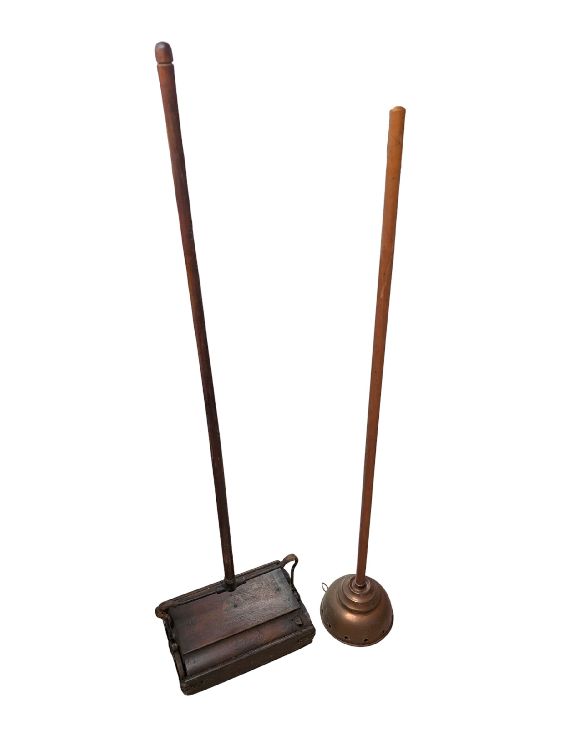 Ewbank carpet sweeper and a copper washing dolly