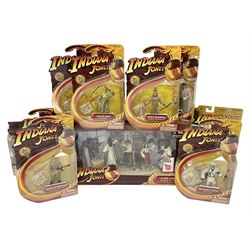 Indiana Jones - Hasbro Raiders of the Lost Ark 'Cairo Ambush' Set; boxed; and eight carded action figures comprising Indiana Jones, German Soldiers, Young Indy, Ugha Warrior, Russian Soldier, Colonel Vogel, Dr. Henry Jones and Cemetery Warrior; all in unopened blister packs (9)