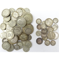  Approximately 240 grams of pre 1947 Great British silver coinage and a small quantity of pre 1920 silver  