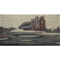 Laurence Stephen Lowry RBA RA (British 1887-1976). 'The Lonely House', limited edition chromolithograph signed in pencil, with Fine Art Trade Guild blindstamp No.AEJ, 29cm x 51cm