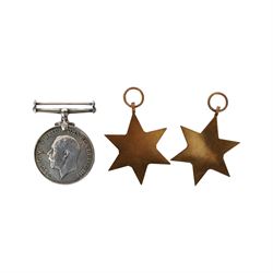 WWI and WWII medal group, comprising 1914-15 star, Victory medal and War medal, 1939-45 star, Atlantic star, Italy Star, African star, War medal and defence medal, awarded WSA Robert Morris, Skipper, Royal Navy Reserve