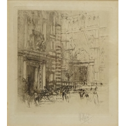  'Baptistry Florence', etching signed in pencil by William Walcott (British 1847-1943) 15.5cm x 13.5cm  