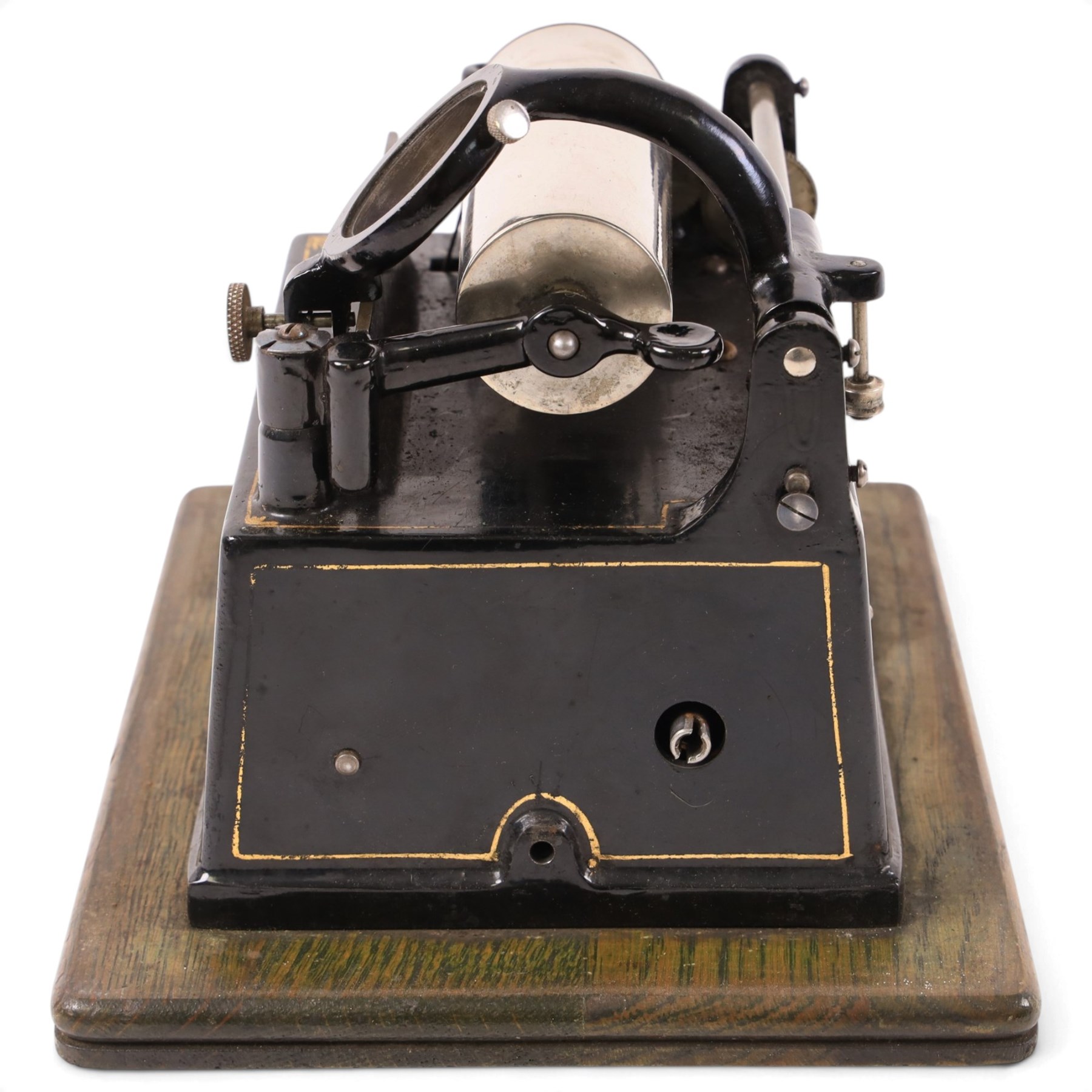 Early 20th century Edison GEM phonograph, in oak case, serial number G115232