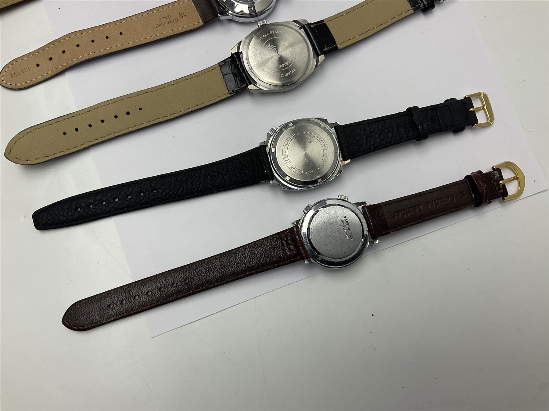 Eight manual wind wristwatches including Lonstar Exective Wrist