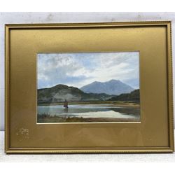 Reginald Aspinwall (British 1858-1921): 'Kilbrannan Sound - Isle of Arran', gouache signed and dated 1888, titled verso 16cm x 23cm