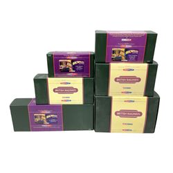 Corgi Premium limited edition - three Showman's Collection die-cast models comprising 07413 John Biddall Funfair Land Rover; 16602 Jennings Scammell Highwayman Ballast and Dodgem trailer; and 55609 John Thurston Diamond Ballast; together with three British Rail models comprising CC11606 Albion Reiver Platform Lorry and Tank Container Load; CC11301Scammell Scarab; and CC11001 Thames Trader Flatbed; all boxed (6)