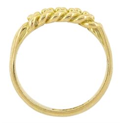 Edwardian 18ct gold keepers ring, London 1902