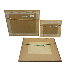 Don Micklethwaite (British 1936-): 'Inner Harbour - Scarborough' 'Cayton Bay' and 'Blenheim', two watercolours and one pen and ink sketch signed, all with titles verso max 21cm x 30cm (3)