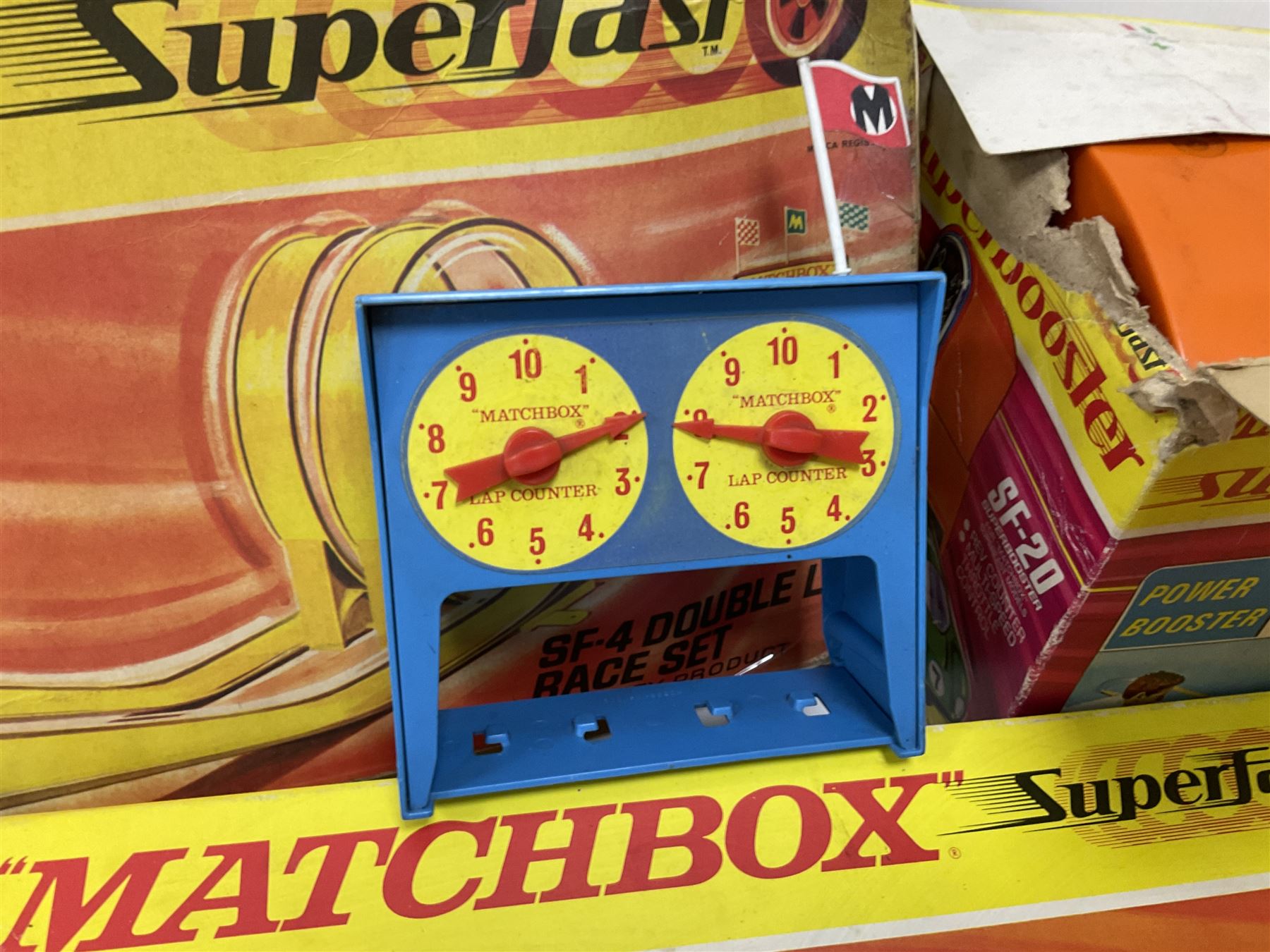 Matchbox Superfast Race Set with boxed Slipstream Curves and Superboosters; and quantity of playworn and unboxed die-cast models