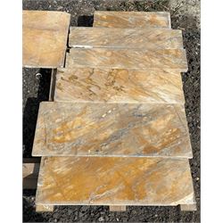 Quantity of Sienna type marble.  - COLLECTION BY APPOINTMENT FROM: The White House, Thirsk...
