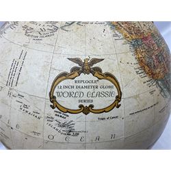 Replogle 12 Inch Diameter Globe, on wood stand, H45cm