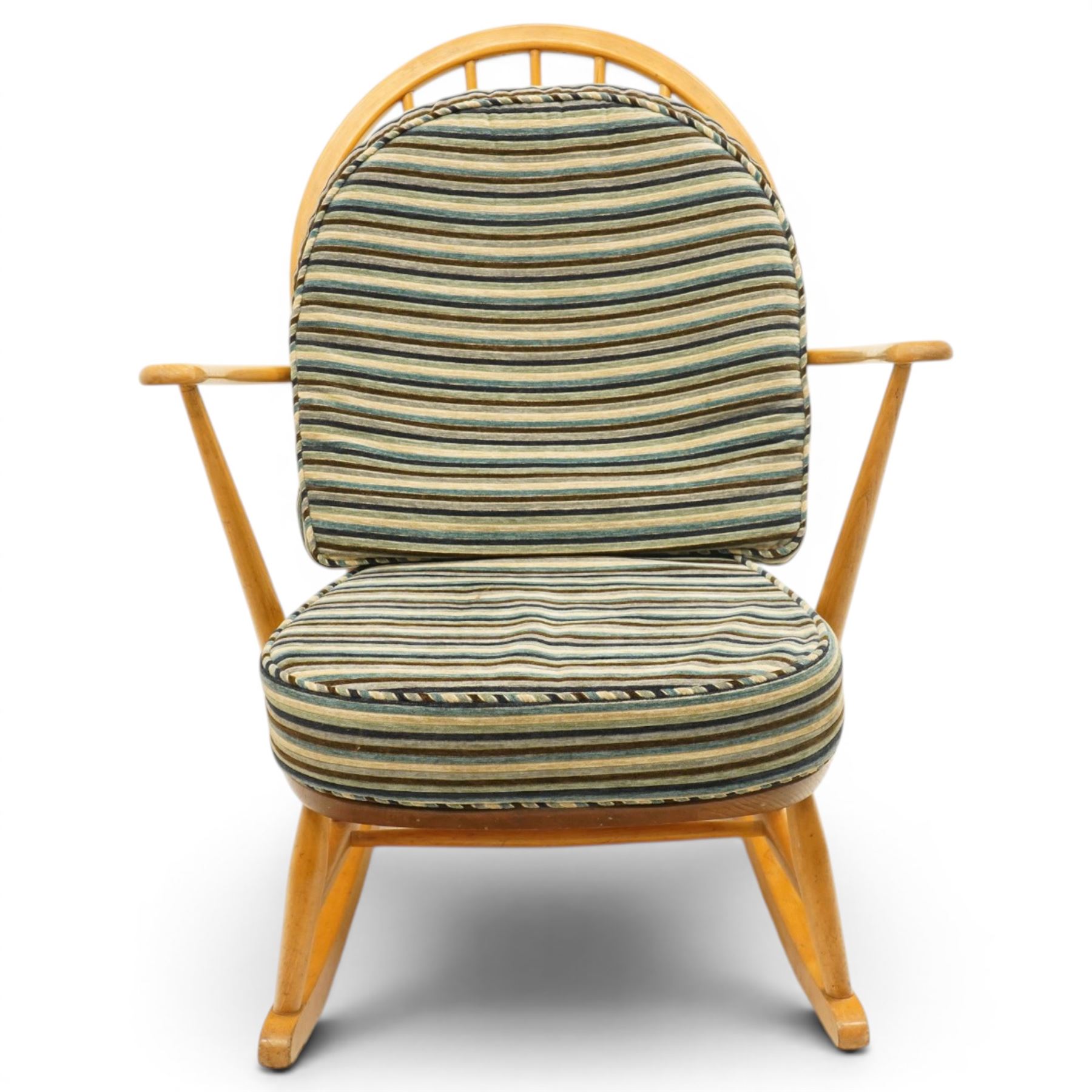 Ercol - 'Windsor' light elm and beech rocking chair 