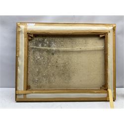 Amos (20th century): Wooded Winter Landscape, oil on canvas signed 44cm x 59cm