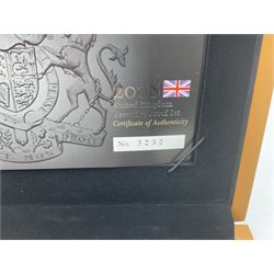 The Royal Mint United Kingdom 2008 executive proof coin set, boxed with certificate