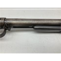 BSA .177 air rifle with top loading under lever action, walnut stock carved with chequered BSA logo to grip, serial no.A1203 L102cm