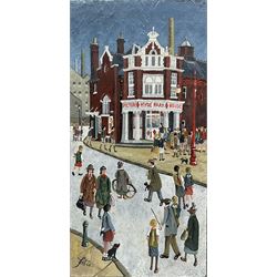 Allen Tortice (Northern British 1948-): Hyde Park Picture House Headingley Leeds, oil on canvas mounted on panel signed, titled signed and dated 2010 verso 51cm x 26cm