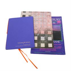 Music memorabilia, including cardboard globe, a free gift with the Wings Over America vinyl, music programmes, including Concert for George, Paul McCartney World Tour, Wings programmes, Glastonbury 1986, 10CC programmes, Knebworth Fair 1976 programme, etc