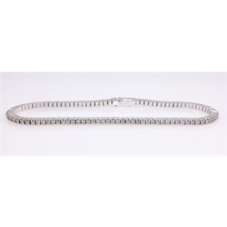  Diamond 18ct white gold line bracelet, stamped 750 approx 2.5ct   