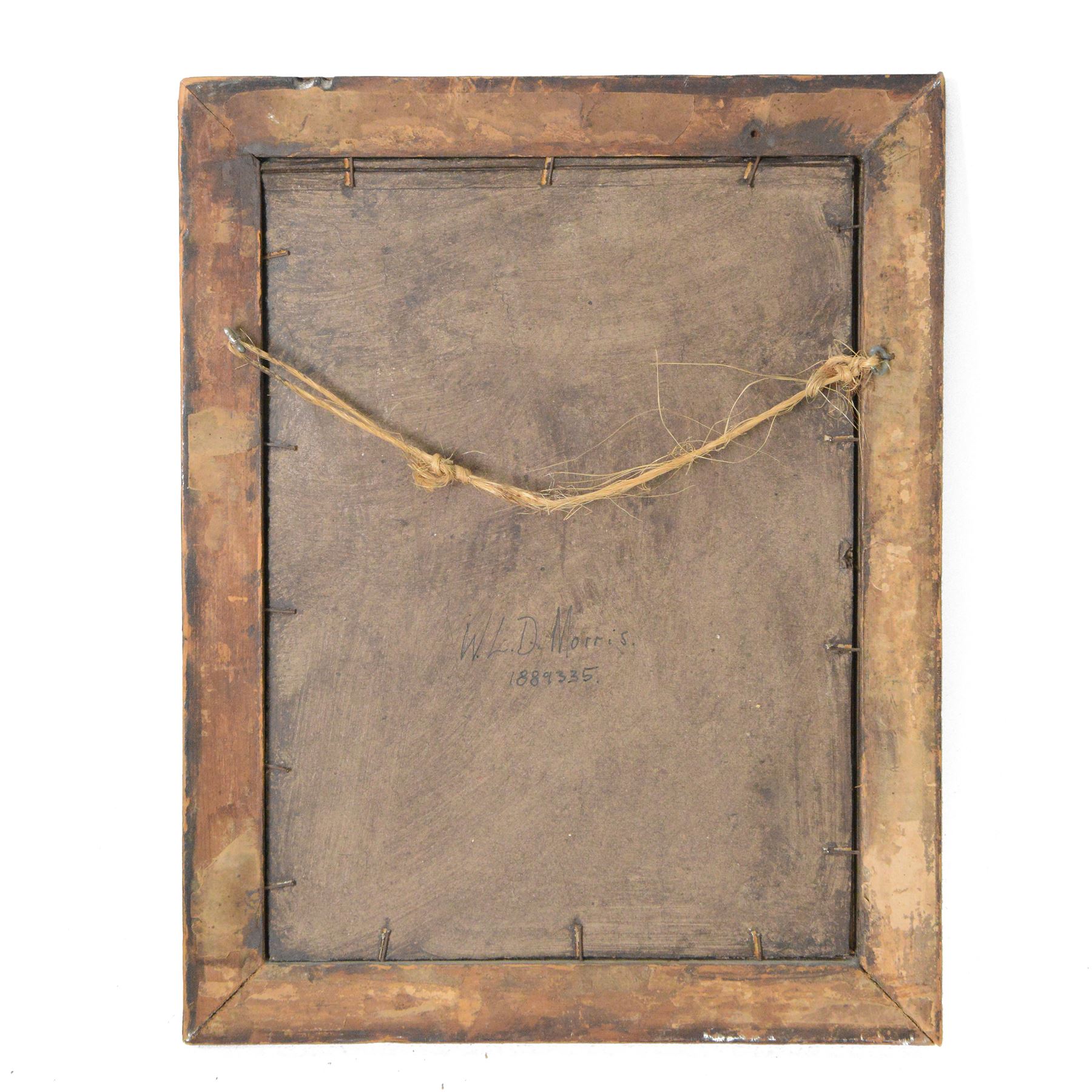 Richard Hall (British 19th/20th Century): Portrait of an Officer, framed, marked to the back W L D Morris 1889335, H34cm, W27cm