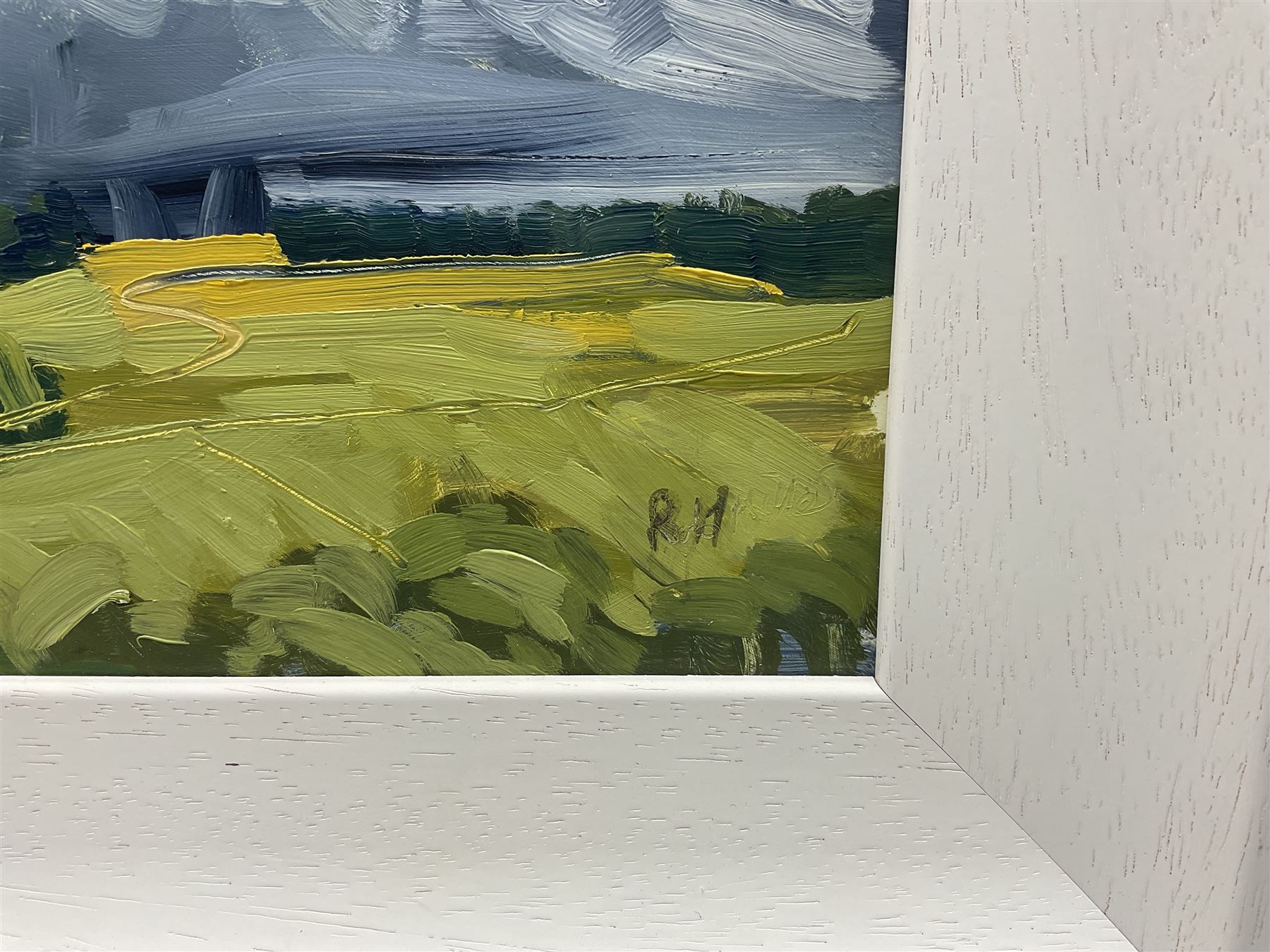 Rob Miller (British Contemporary): 'Lead Mine Clough - Anglezarke'; oil on board signed, titled verso 23cm x 29cm 