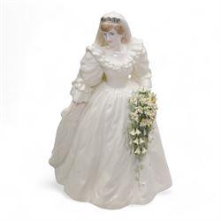 Four Coalport figures comprising Diana Princess of Wales ltd.ed no. 12194/12500, boxed, two Age of Elegance; First Waltz and Regents Park and Beau Monde Juliette, together with two Limited Edition Royal Worcester figures comprising Sweet Rose, no.3694/9500, and Sweet Violet, no. 3694/9500 and others figures (10)