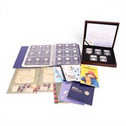 Queen Elizabeth II commemorative coins, mainly fifty pence coins, including BUNC and SYO e...