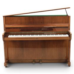 Wilh. Steinmann - 20th century East German mahogany veneered upright piano, together with ...
