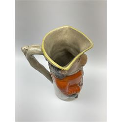 19th century Staffordshire Toby jug modelled as a monkey playing a cello H30cm. 