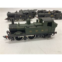 Airfix ‘00’ gauge - seven locomotives comprising Class 7P (Royal Scot) ‘Royal Scots Fusilier’ 4-6-0 no.6103 in LMS black with Mainline tender; two Class N2 0-6-2T no.69531 in BR black; Class 1282 2-4-0 no.20185 in LMS black; Class 61XX 2-6-2T no.6167 in BR black; Class 14XX 0-4-2T no.1466 in GWR green, all unboxed; Class 4F 0-6-0 no.4454 in LMS black, in original box (7)