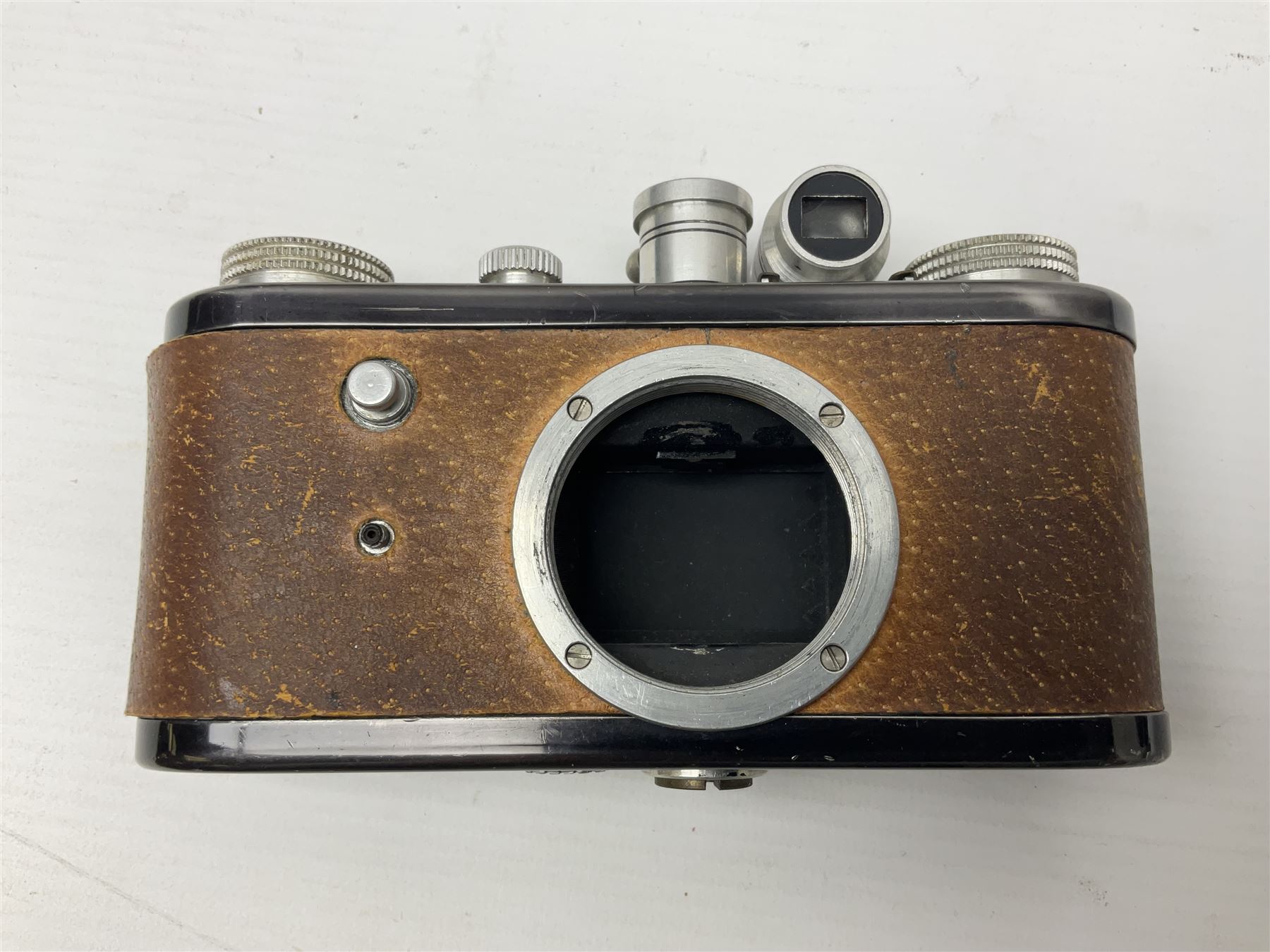 Zorki-4K camera body, serial no 74334713 with 'Jupiter-8 2/50' lens serial no 7454365, Zorki-4 camera body serial no 71012418 with 'Jupiter-8 2/50' lens serial no 0174594, and three other cameras 