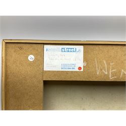 Wendy Tate (Northern British contemporary): 'Turning in Blue', oil on canvas unsigned, inscribed verso 92cm x 50cm
Notes: Scarborough artist, exh. the South Street Gallery