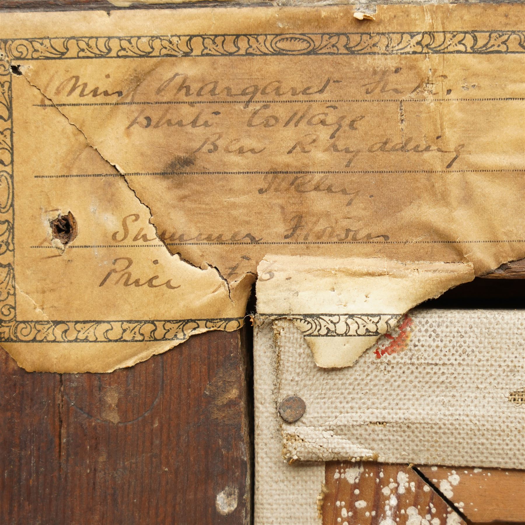 Margaret Firth (British 1898-1991): Still Life of Flowers in a Vase, oil on canvas signed, labels verso 48cm x 38cm