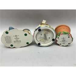 Twelve Border Fine Arts The World of Beatrix Potter and Peter Rabbit Collection figures, including Musical Tailor of Gloucester, Peter Rabbit with Miniature Waterball, Peter Hid in a Flowerpot trinket box, Jemima Puddle Duck with Herbs and Gentleman Mouse, etc