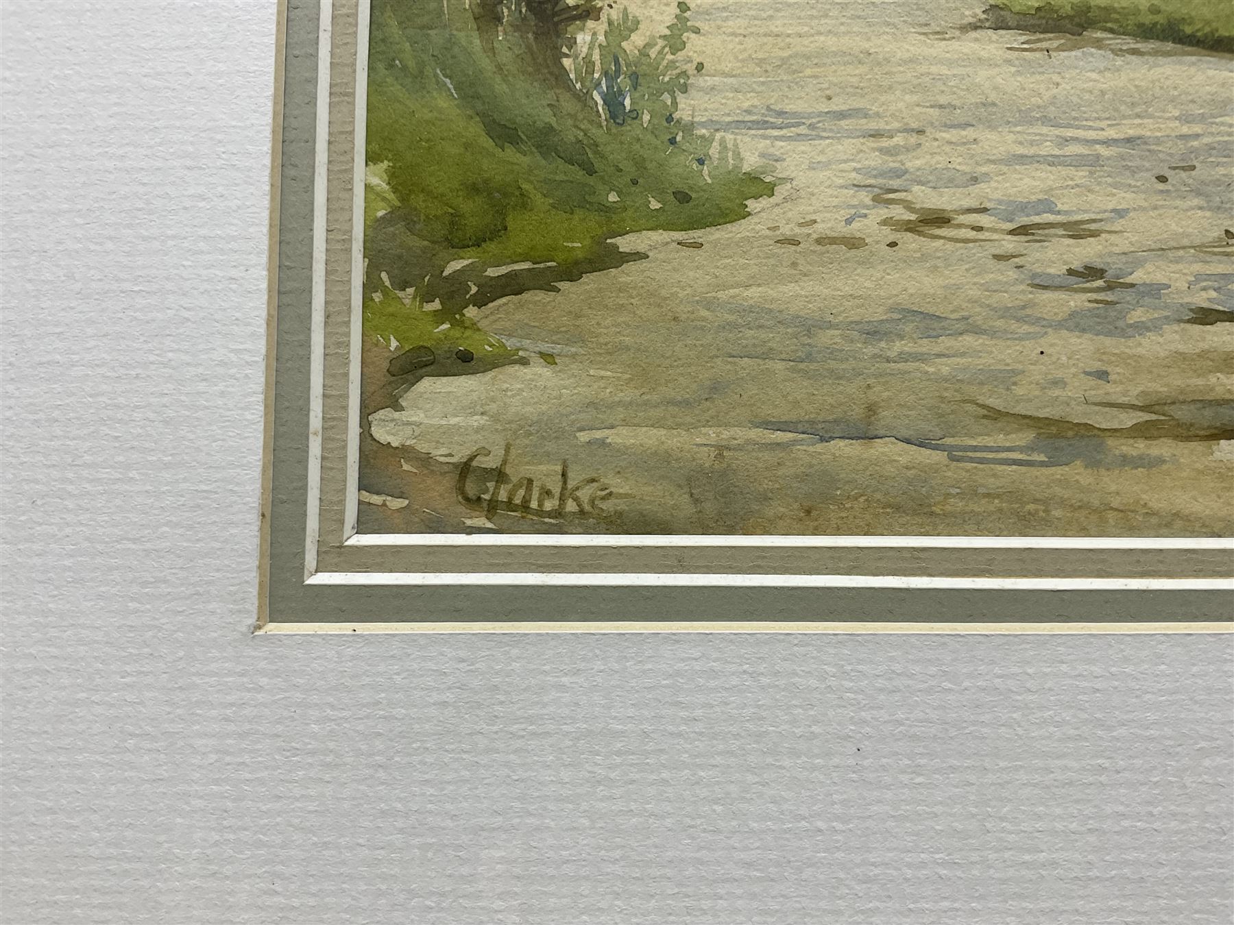 Richard Edward Clarke (British 1878-1954): North Yorkshire Village, possibly Thornton-le-Dale, watercolour signed 21cm x 33cm