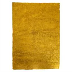 Next Home - large gold coloured cosy twist rug, polyester main with a cotton backing