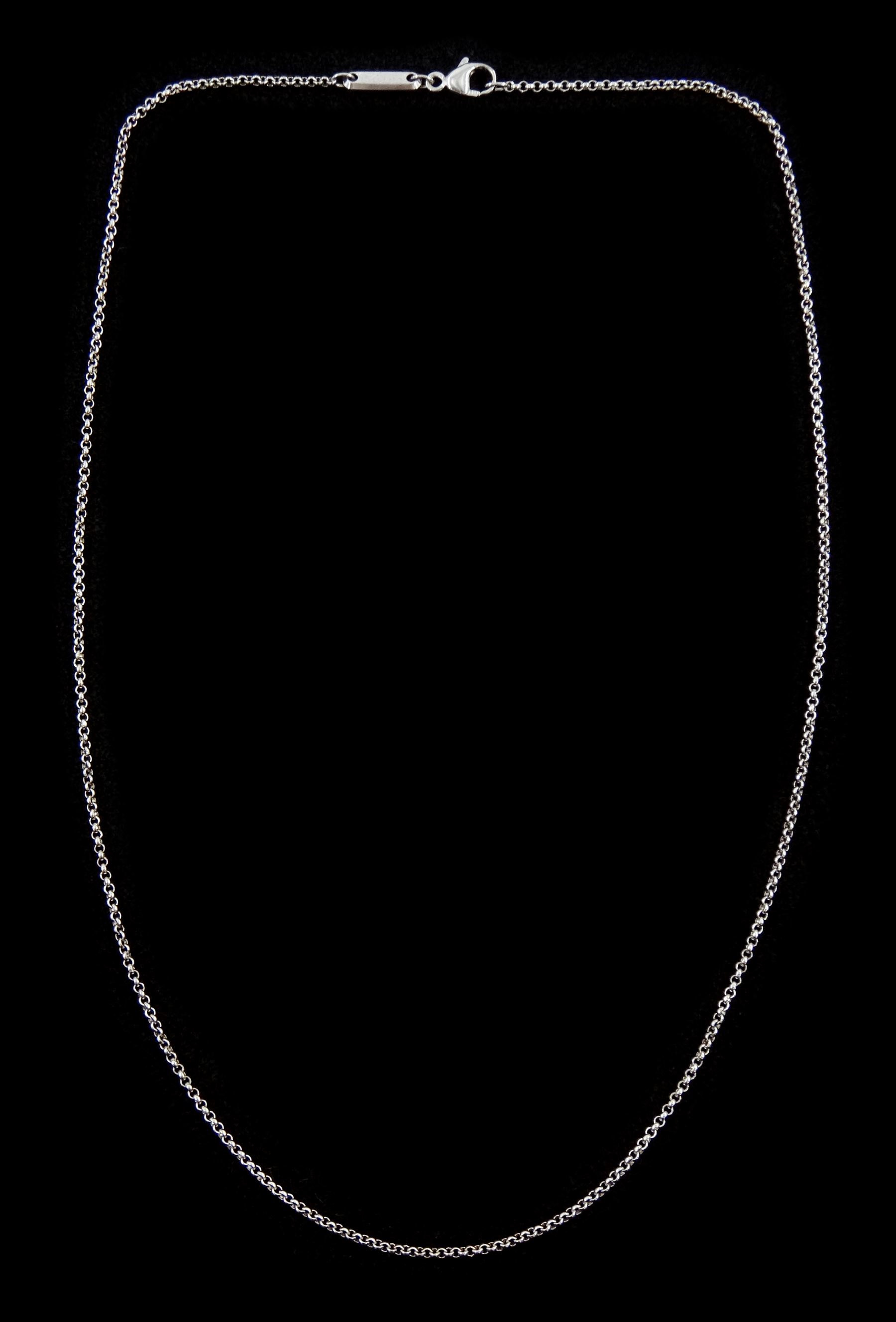 Chopard 18ct white gold link necklace chain, hallmarked