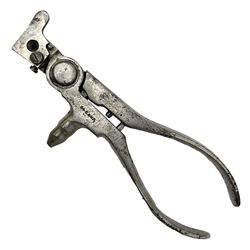 Smith & Wesson Russian .44 calibre Ideal nickel plated iron loading tool incorporating bullet mould L23cm