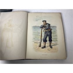 Charles Rathbone Low: Her Majesty's Navy, including its Deeds and Battles', five vols of six., pub J.S. Virtue & Co., London, 1890 (5)