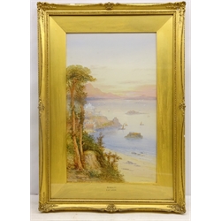  Edwin St John (British 1878-1961): 'Almalfi', watercolour signed 50cm x 30cm in gilt frame  