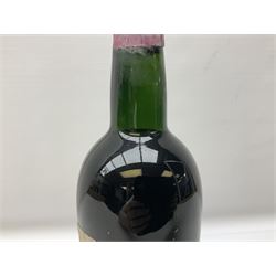 Four bottles of Haig's Dimple Old Blended Scotch whisky, all 26 2/3 Fl.OZs, 70 proof, one in original box and a bottle of East India 1961, Madeira, unknown contents and proof