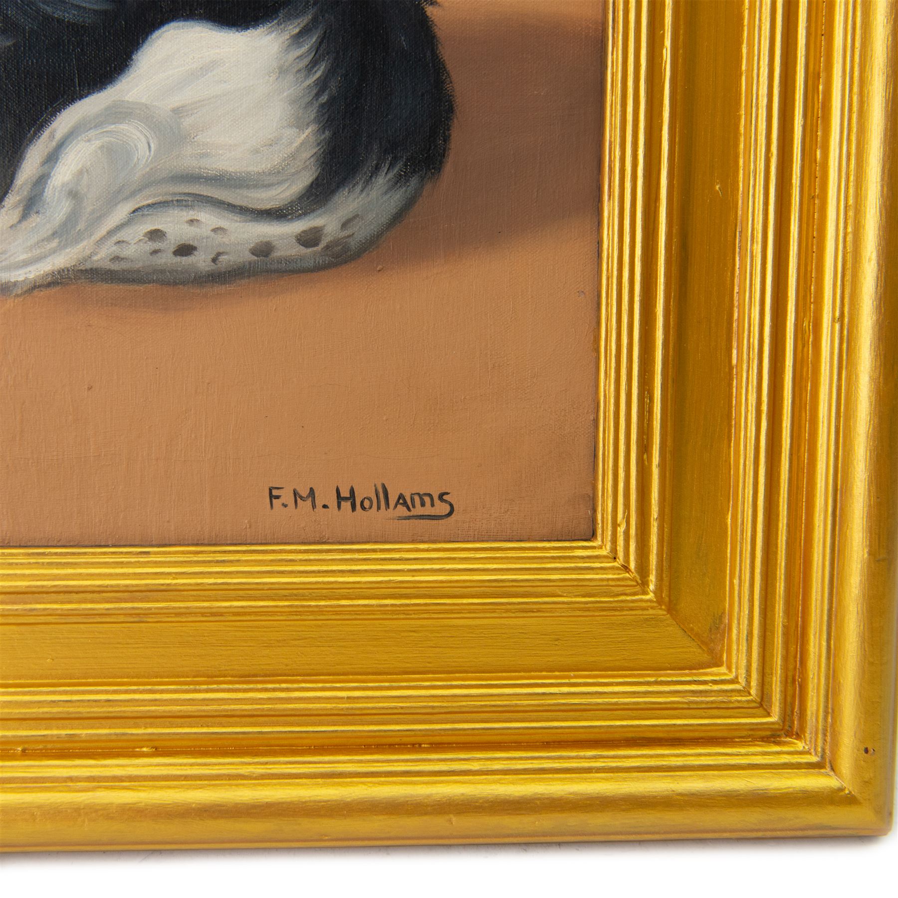Frances Mabel Hollams (1877-1963): Portrait of a Spaniel, oil on canvas signed 50cm x 39cm 
Provenance: sold Bonhams Knightsbridge 10th October 2006 Lot 335