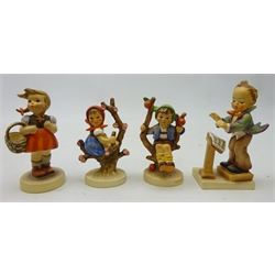  Four Hummel Goebel figures, 'Band Leader', 'Little Shopper' and two others (4)  