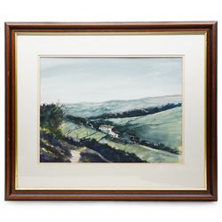 Ashley Jackson (Yorkshire 1940-): 'Surprise Video - Threshfield', watercolour signed, titled on accompanying certificate of authenticity 41cm x 55cm
Provenance: Purchased directly from the artist as part of his TV series 'A Brush with Ashley'
