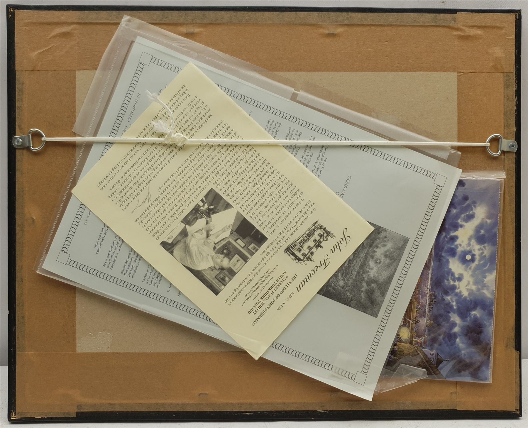 John Freeman (British 1942-): 'Sketch for 'The Shout'', pencil signed titled and dated '04, 19cm x 28cm, together with a postcard depicting the final watercolour 
Notes: this scene depicts coxswain Henry Freeman (1835-1904) overseeing the launch of the Whitby lifeboat 'Robert and Ellen Robson' c.1890. Freeman was the only survivor of the Whitby Lifeboat disaster of 9th February 1861, when over 200 ships were wrecked off the North East coast.