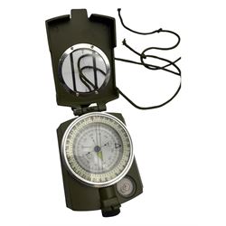 Trough compass and two other modern hand held compasses, compensated barometer, Smiths stop watch, Douglas combined protractor and parallel rule, etc