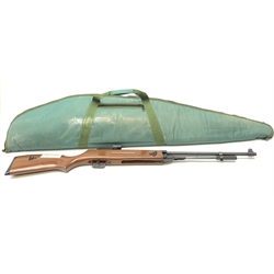 BAM .22 air rifle with under lever action and Daisy Electronic Point Sight L103cm overall; in gun slip case