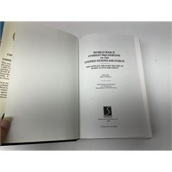 Four reference books of US Military interest comprising Basic Training US Army Training Center Infantry Fort Jackson, South Carolina; two books on the 43rd Infantry Division; and WW2 Combat Squadrons of the USAF; and three other books including German Army & Navy Uniforms and Insignia 1871-1918 (7)