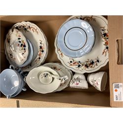 Collection of ceramics, including Spode Italian pattern coffee cups and saucers, Celeste twin handled cups and saucers and other collectables, in three boxes  
