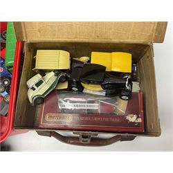 Boxed Bburago Jaguar XK 120 Roaster and Mercedes Benz SSK, together with other die-cast and model cars etc